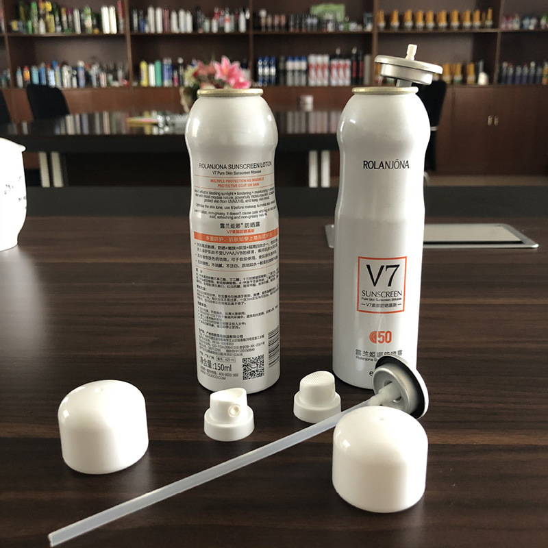 厂家定制气雾铝罐OEM异型铝罐 防晒霜保湿水喷雾罐