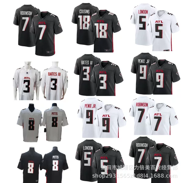 Nfl Falcons Falcon Football Jersey 18 # Cousins8 # 7 # 3 # 5 Embroider Ready-Made Jersey