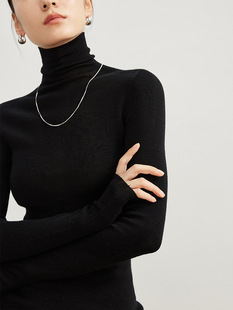 Luxury German Yangzi Sadao Jing 18-needle seamless 100 cardigan 25 autumn and winter knitted turtleneck base shirt for women