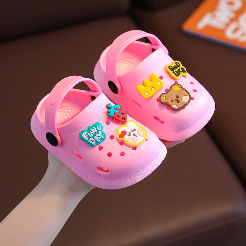 Pantuflas infantiles con punta cerrada, pantuflas de casa para niños con dibujos animados, antideslizantes y de suela blanda, zuecos para bebés 2026 para niñas. image 9