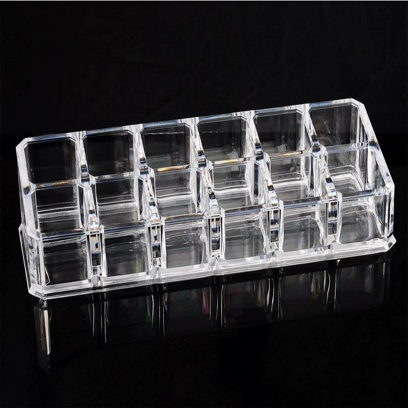 Transparent cosmetic storage box, lipstick, stand, makeup box, 12 cells