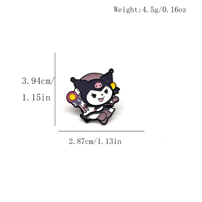サンリオ魔法少女さくらブローチかわいい漫画メタルバッジクリエイティブガールキャットクロミメダル|undefined