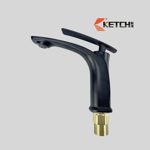 Wholesale Short Penguin Hot Cold Black Basin Mixer Taps