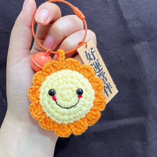Plush crocheted good things happen pendant hand-woven persimmon persimmon wishful keychain gift gift souvenir wholesale