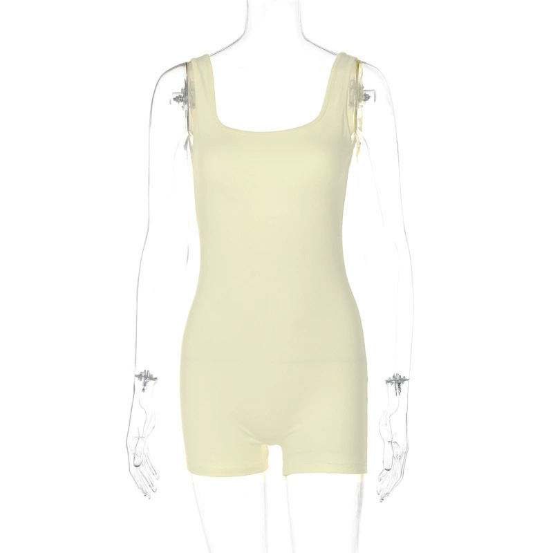 Winter Base Comfortable Full-Body Shapewear Bodysuit - Light Yellow, Tight Fit