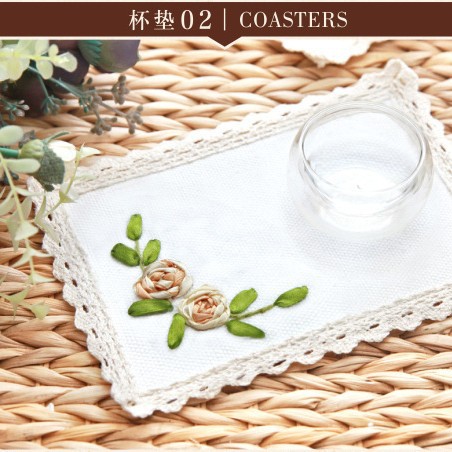 Jin Hao nueva tela de algodón tejido de encaje para platos tapete para platos restaurante creativo tapete posavasos tapete para mesa