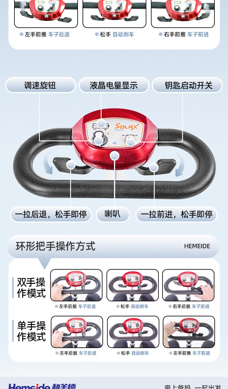 Cross-Border Mobility Scooter for the Elderly and Disabled, Four-Wheel Electric Scooter, Foldable Small Lithium Battery Scooter