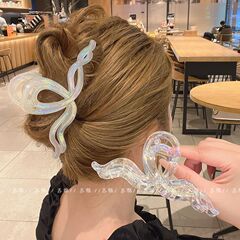 女性の後頭部用アクリルゼリーウェーブグリッパー、シャーククリップ、高級気質ヘアピン、ヘッドドレス