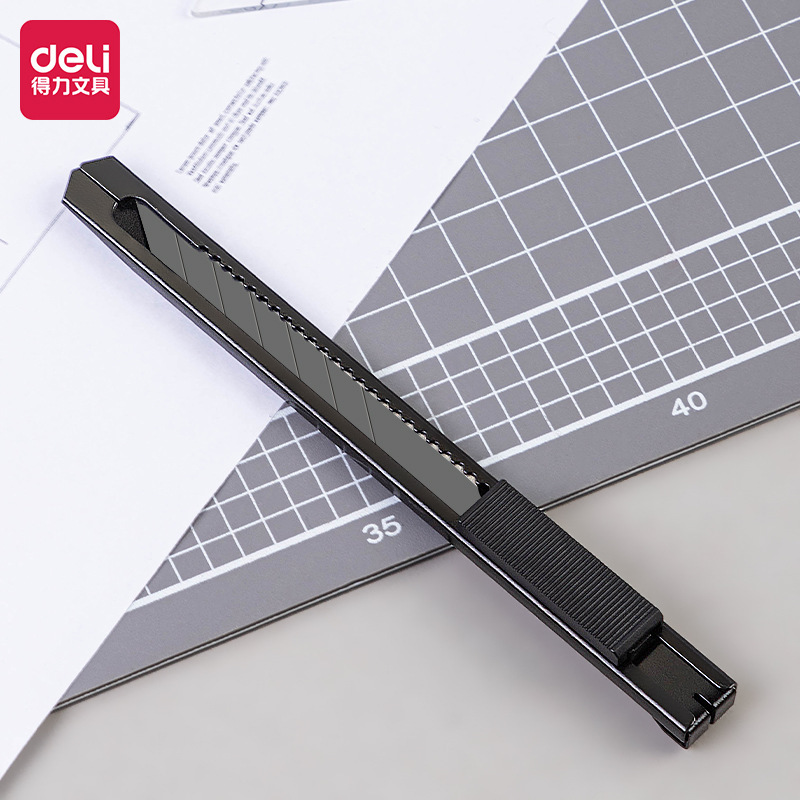 Deli Art Knife Office Zinc Alloy small size Metal Blade Multifunctional Bi Paper Tool Pencil Sharpener
