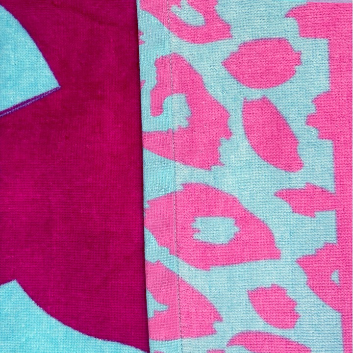 Comercio exterior de algodón transfronterizo activo de impresión Toalla de playa de algodón puro Toalla de playa de un solo lado corte de terciopelo a la figura puede ser personalizado fabricante