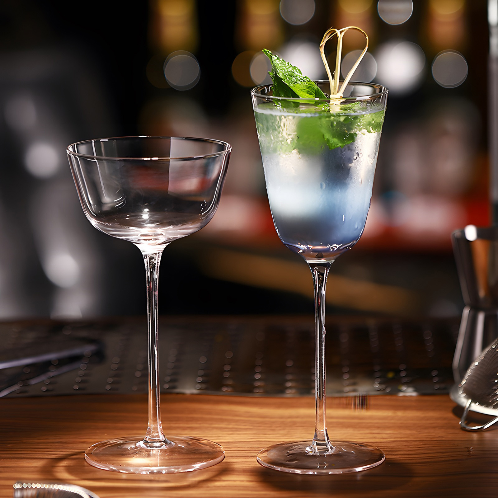 Taza de cóctel de cristal creativa personalidad bar Martini margarita taza de postre de champaña de pies altos