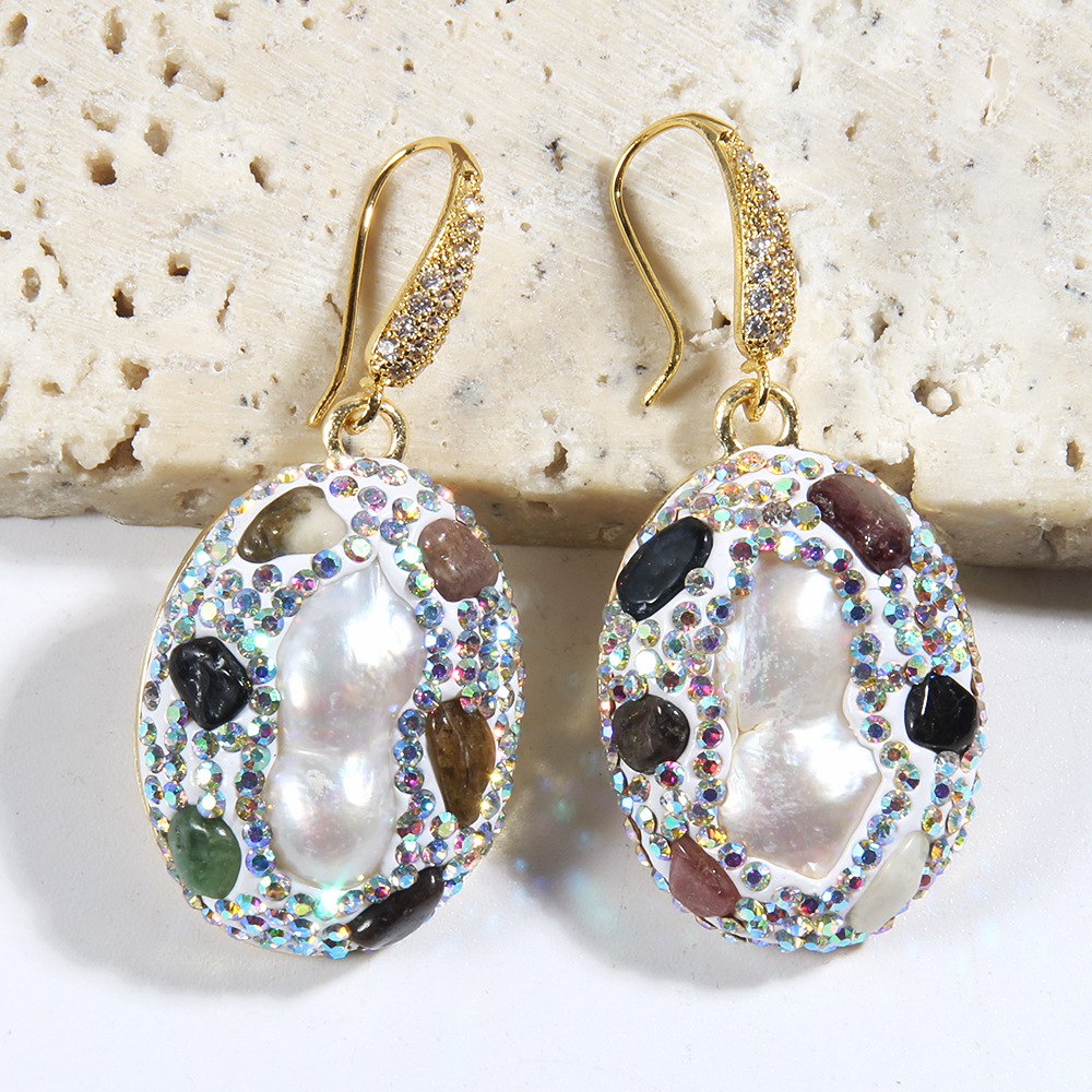 80g Weight Rhinestones Inlay Material Jewelry Set Classification Jewelry Set Quantity Holiday Occasion natural stone Material Geometric Pattern Women's Gender Inlay Design Vintage Style Style Vintage Style Geometric Natural Stone Rhinestones Jewelry Set In Bulk 23