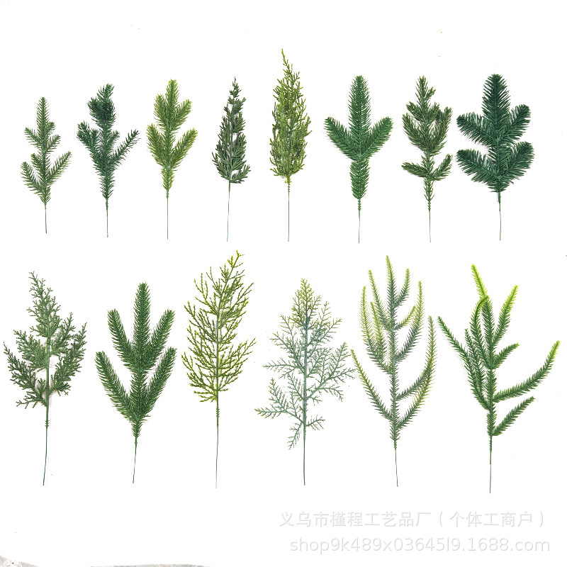 Cross-Border Artificial Leaf Pine Needle DIY Christmas Tree Garland Accessories Decoration Photography Props Drop Shipping