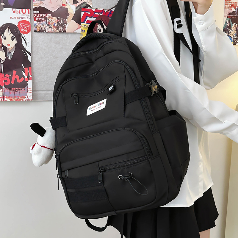 Mochila escolar linda para mujer, color de contraste, gran capacidad, estudiante, mochila de todo fósforo, diseño de nicho, mochila para computadora para niña