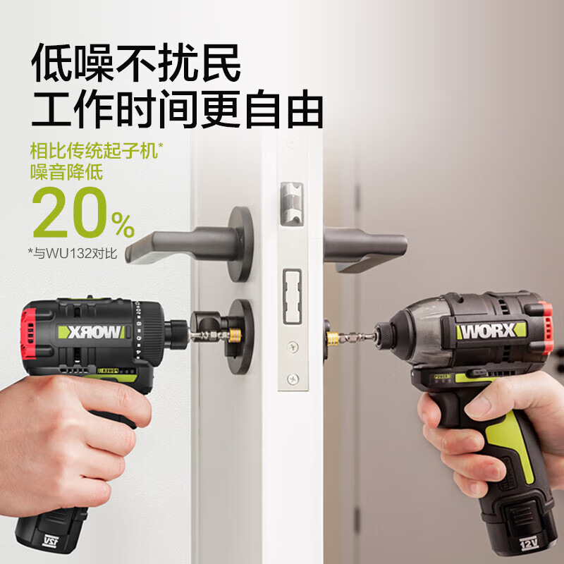 WEX WORX WU129 destornillador sin escobillas industrial inalámbrico batería eléctrica de litio destornillador eléctrico batería de tornillo eléctrico