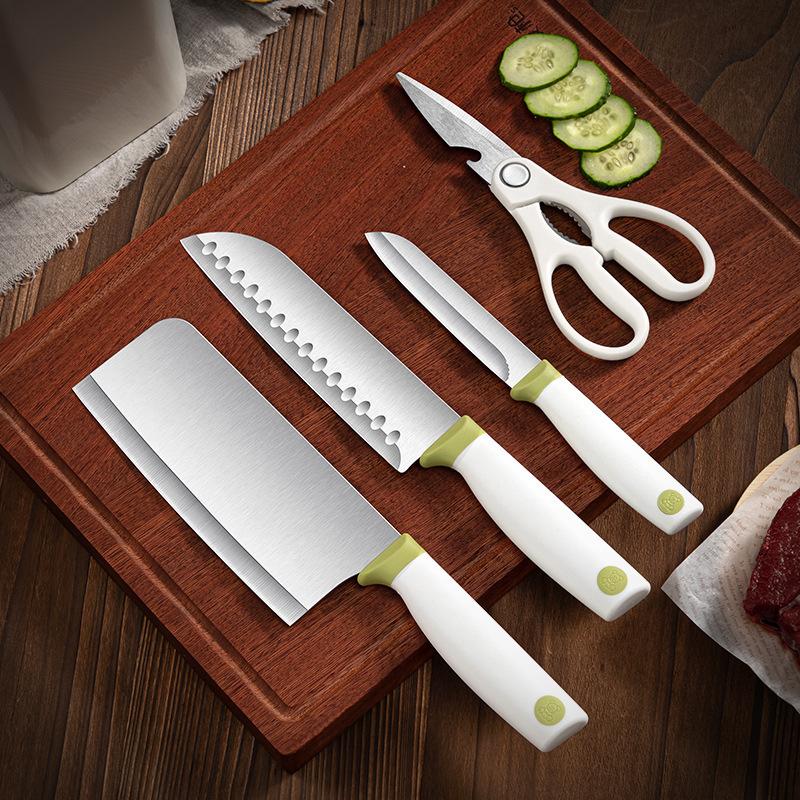 Cuchillo de cocina cuchillo de cocina doméstico cuchillo de corte de acero inoxidable cuchillo de corte con cuchillo conjunto de cuchillo de corte de carne conjunto de combinación