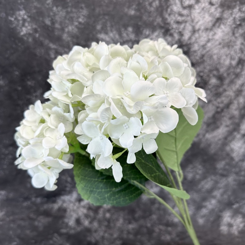 Mallorca artificial flor 5-cabeza hortensia hogar decoración de la boda de la flor de la pared arreglo paquete 5-tenedor hortensia grande tela de seda flor falsa