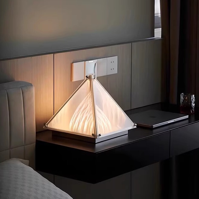 Chen Xingyu Table Lamp Designer Pyramid Art Living Room Entrance Decoration Bedroom Bedside Table Lamp Desktop Atmosphere Light