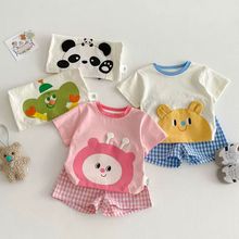婴幼儿童短袖短裤衣服套装夏季薄款外出服男女宝宝卡通可爱家居服