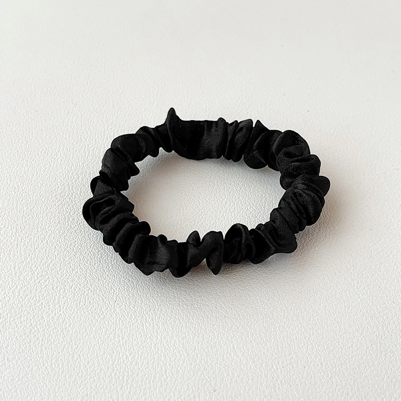 Donas para Cabello de Satén Estilo Retro de Tela Alta Elasticidad para Cola de Caballo