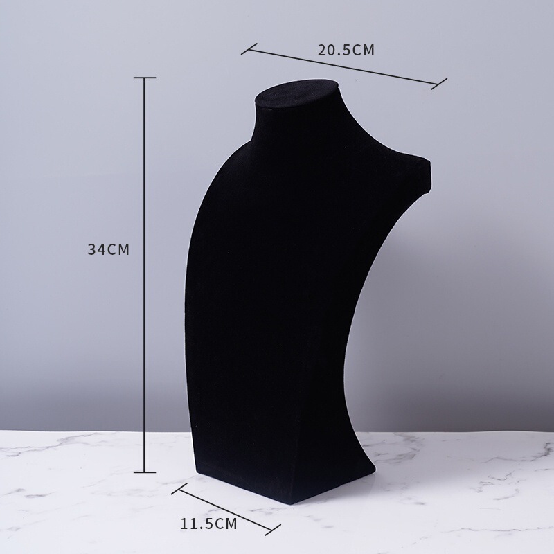 フランネルのネックレスの展示棚の人はモデルのアクセサリー棚のネックレスの首の型のカウンターの陳列道具のネックレスの棚のようです。|undefined