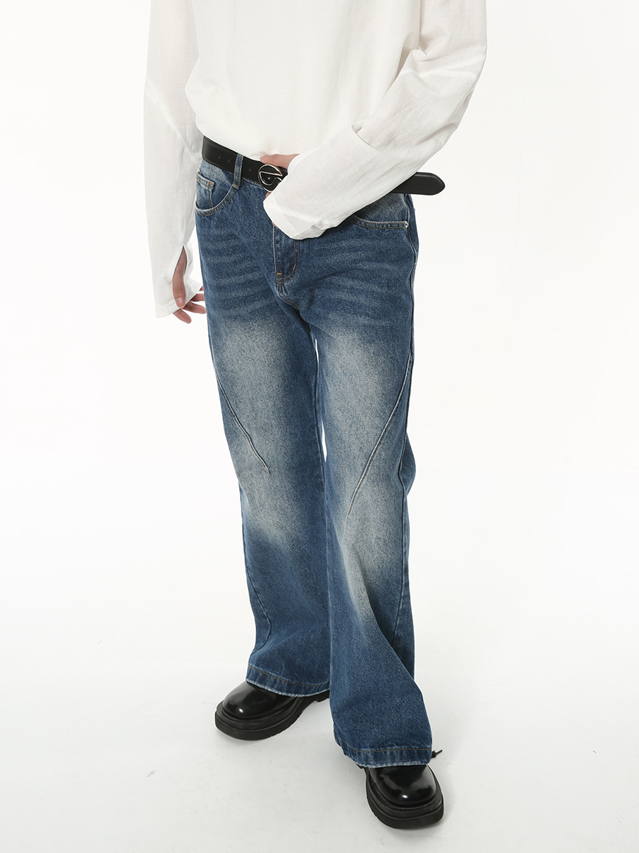 Mtlclothes ropa de Hombre | 2023 otoño nuevo americano SLIM-Fit retro skinny gris negro blanco pantalones de mezclilla