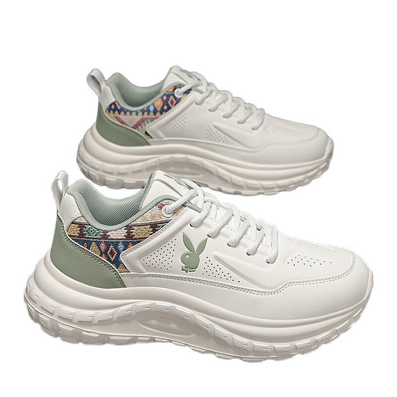 Playboy Running Shoes and Sandals for Men, 2026 Summer New Breathable Hollow-Out Perforated Shoes, Leather Casual White Shoes