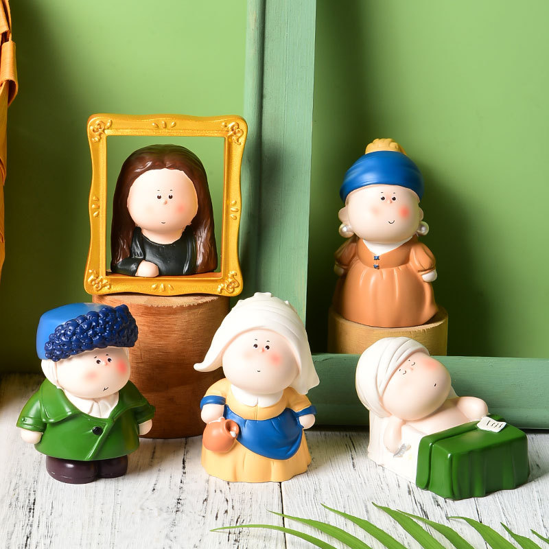 月半艺术家盲盒 摆件树脂工艺品创意大艺术家礼品家居汽车装饰|ru