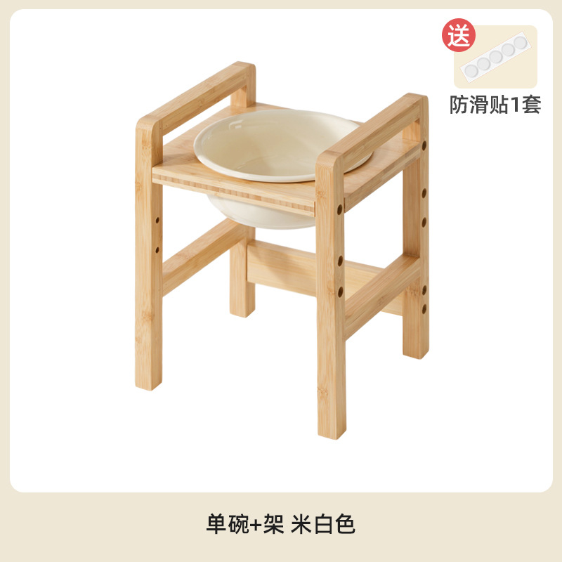 Tazón para perros de cerámica transfronteriza de gran capacidad Tazón para comida para perros Tazón para comida para perros Tazón para agua para perros Plato para perros Tazón doble para gatos Protección de la columna cervical