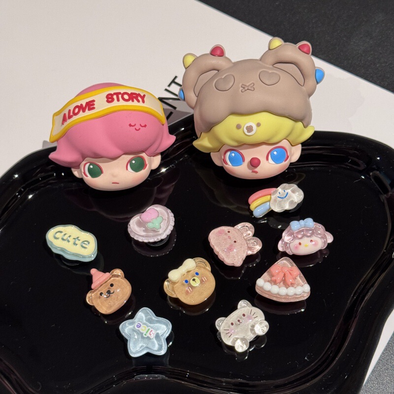 人気のかわいい漫画 3D バブル人形 ppmat 下駄アクセサリー下駄靴花靴バックル|undefined