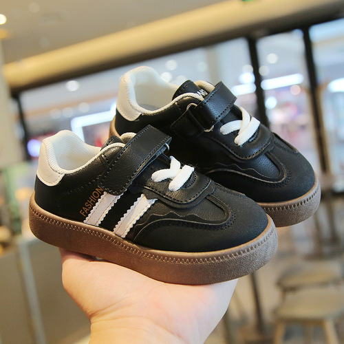 2025 Spring/Summer Kids' Training Shoes: Boys' Casual Sneakers & White Flats for Girls, Plus Soft-Soled 