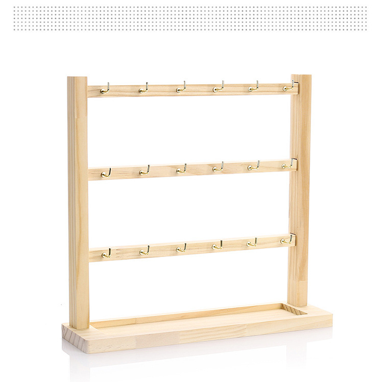 266g Weight Jewelry Rack Classification 1 Piece Quantity solid wood Material Solid Color Pattern All Seasons Season Simple Style Style 1 Piece Solid Wood Simple Style Solid Color Jewelry Rack 2