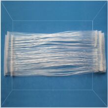 230mm枪打胶针大叶片塑料吊牌绳服装透明粗排针衣服PP膠針绳手工