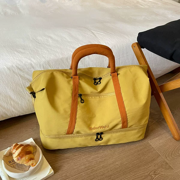 New cross-border travel bag, gym bag, large-capacity sports bag with separate compartments for wet and dry items, wholesale, women's handbag, luggage bag
