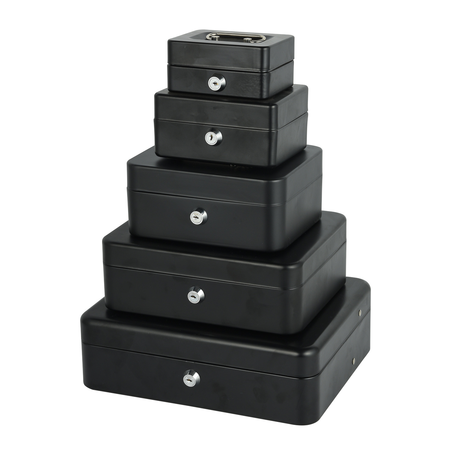 Caja de dinero de metal portátil de varios tamaños con cerradura Mini caja de almacenamiento con llave Caja de dinero de hucha de almacenamiento para el hogar