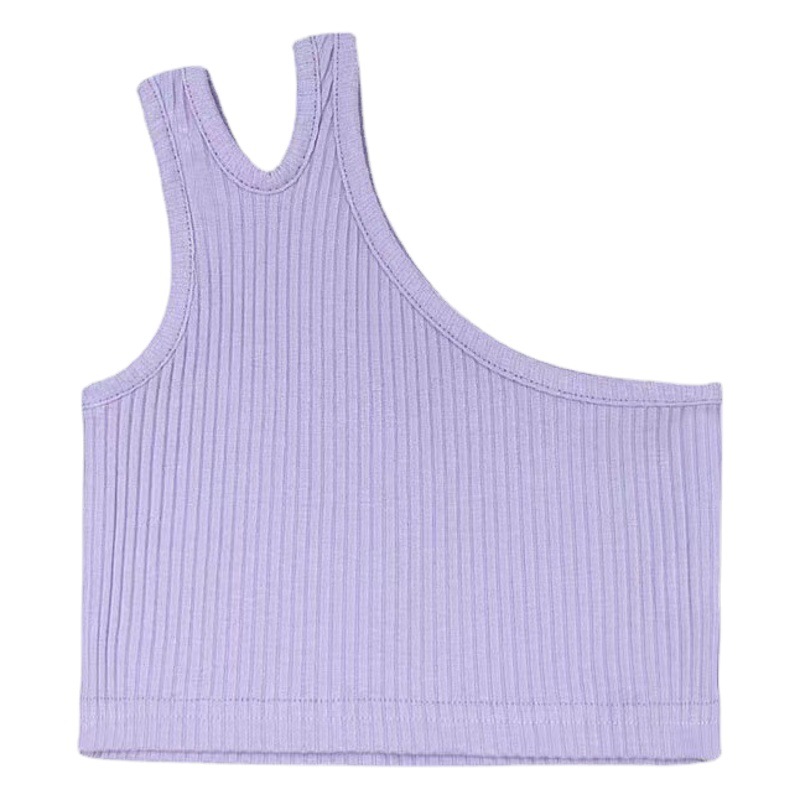 Chaleco DE LOS NIÑOS transfronterizos camisola de verano moda europea y americana casual de color sólido de algodón cuello redondo de la muchacha