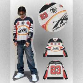 地狱之星网眼透气运动长袖insT恤潮男女吸汗休闲百搭休闲时尚