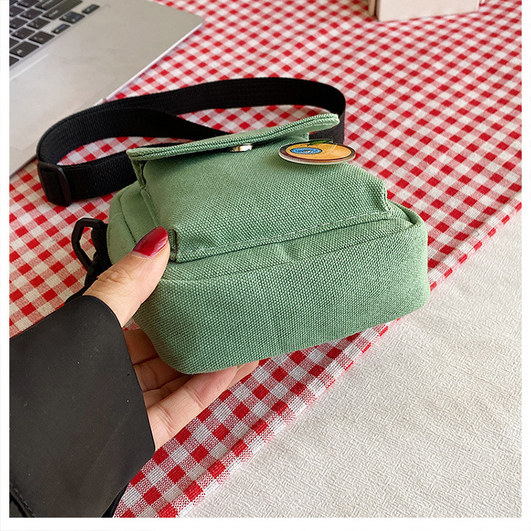 112g Weight Sewing Thread Fashion Element Zipper Closure Type Single Shoulder Strap Strap Type Square Bag Bags Type Casual Occasion Canvas Material Fruit, Solid Color Pattern All Seasons Season Women's Gender Streetwear Style Square Shape Small Size Women's Small Canvas Fruit Solid Color Streetwear Sewing Thread Square Zipper Square Bag 23