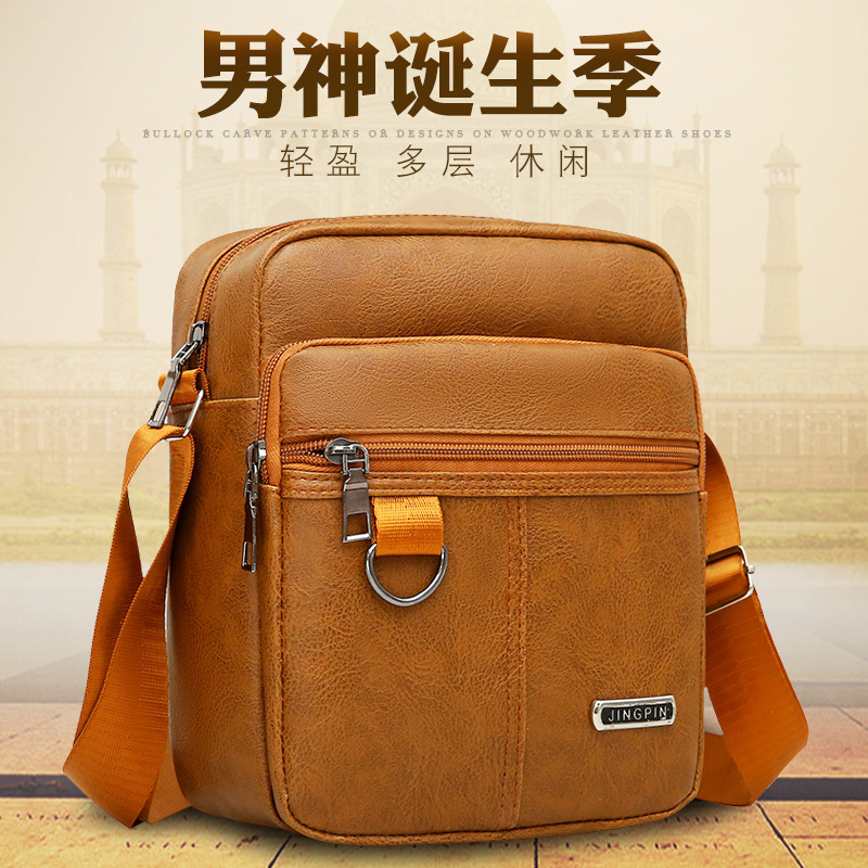 Bolso de los hombres bolso de mensajero ocasional del hombro del negocio partido de la moda vertical japonés y coreano nuevo bolso de los hombres mochila pequeña fábrica al por mayor