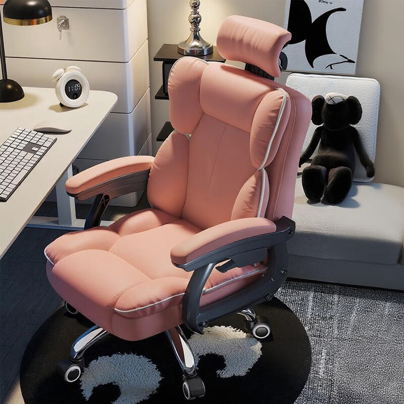 Modelo ordinario + almohada para la cabeza + esponja + barra de aire de primera clase - silla de cuero rosa 927