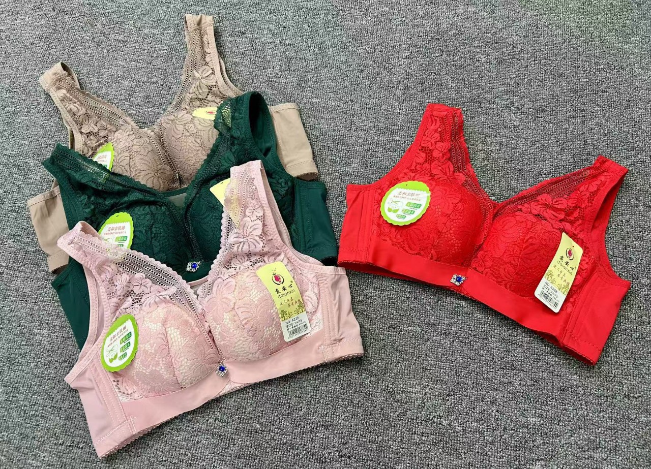 Suministro al por mayor de productos normales sujetadores de moda Jacquard C-copa chaleco no arco sin anillo de acero sujetadores