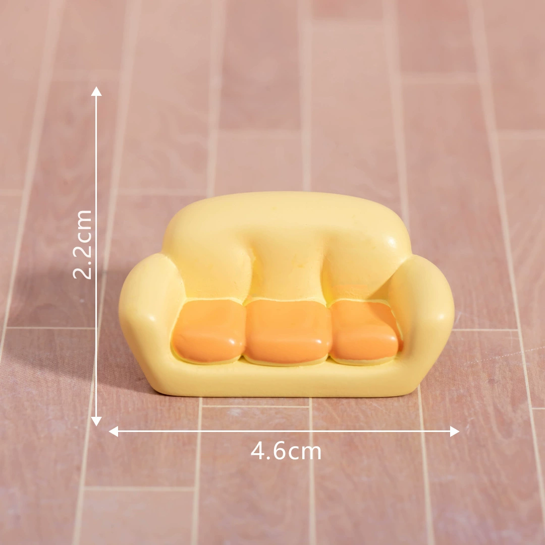 Миниатюрная мебель для гостиной, набор для кукольного домика DIY, мультяшный микропейзаж