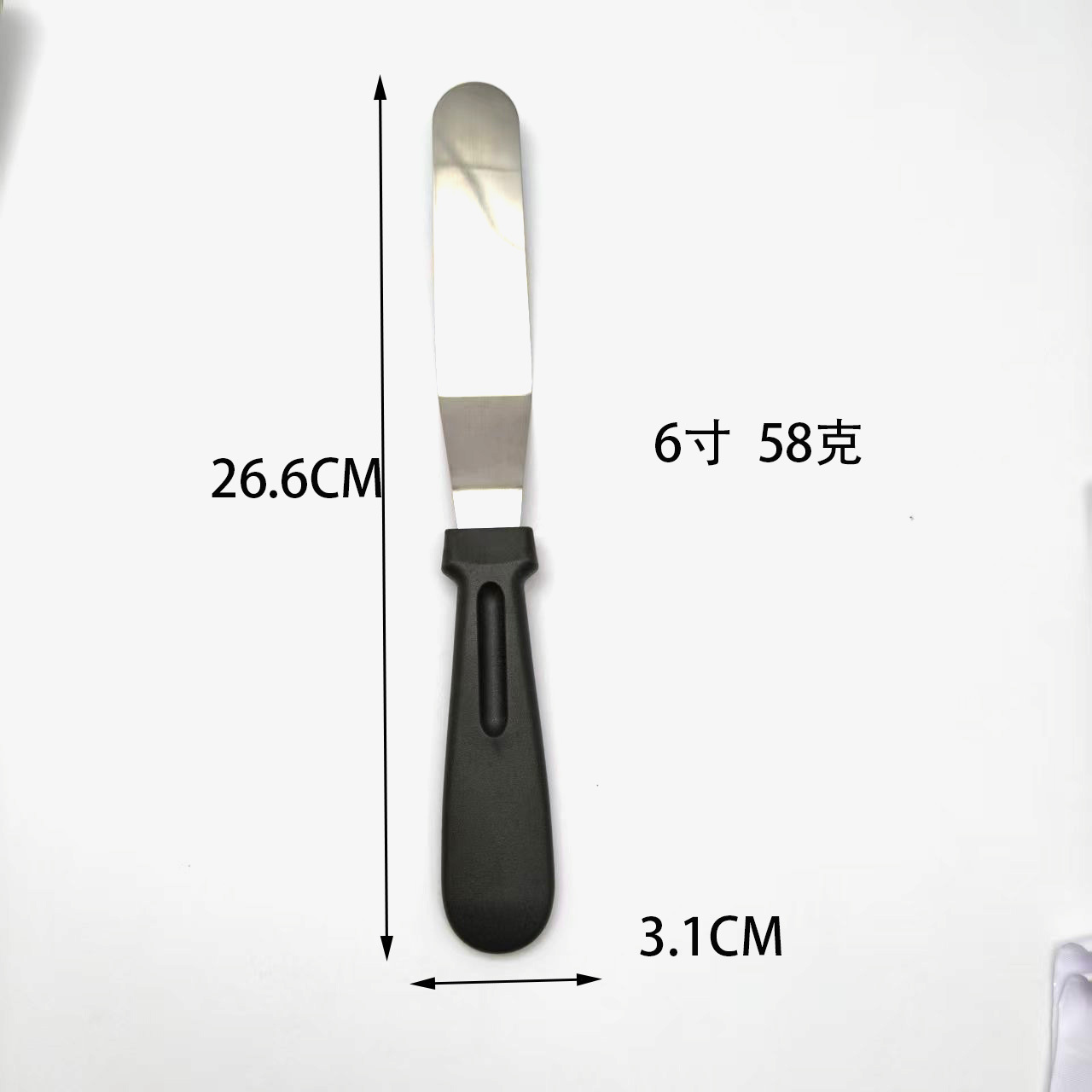 Espátula de acero inoxidable, herramientas para hornear y decorar, cuchillo desmoldeador de pasteles de 6-8-10 pulgadas con borde recto y plegable, raspador, cuchillo para postres image 11