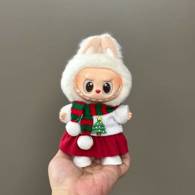【衣類のみ】ラブブ labubu ベビー服 17cm ペンダント 1代目・2代目 ビニールぬいぐるみ 服セット|undefined