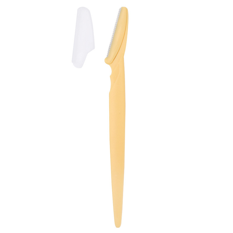 Cuchillo de cejas macro, mango recto, raspador de cejas anti-rayado de seguridad, hoja de afeitado de cejas, herramienta de recorte de cejas para principiantes