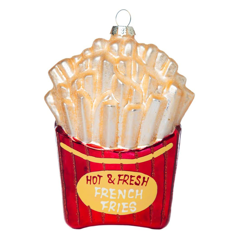 Glass French fries Christmas decoration Christmas tree decoration…