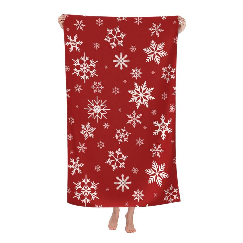 bath towel christmas red snowflake christmas beach towel soft absorbent towel quick dry luxury hotel quality beach towel bath towel christmas red snowflake christmas beach towel soft absorbent towel quick dry luxury hotel quality beach towel