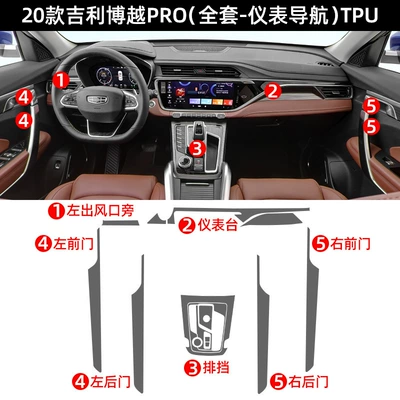Modification Parts, Car interior film - geely-boyue-pro-full-set-except-screen-tpu