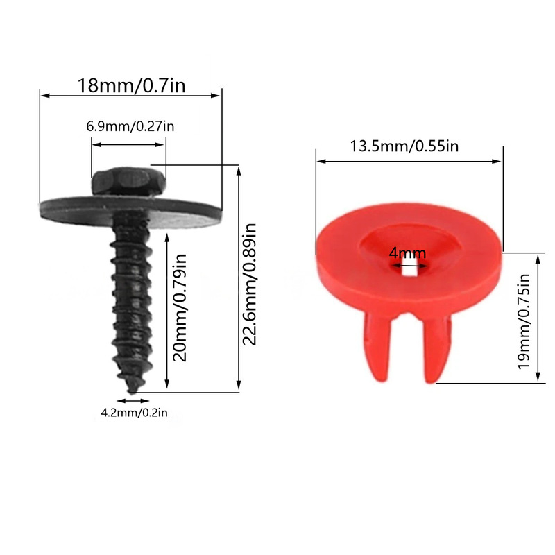 Suitable for Engine Lower Protective Cover Clip Lower Shield Cover Screws Suitable for Ford Focus Mk2 Mondeo