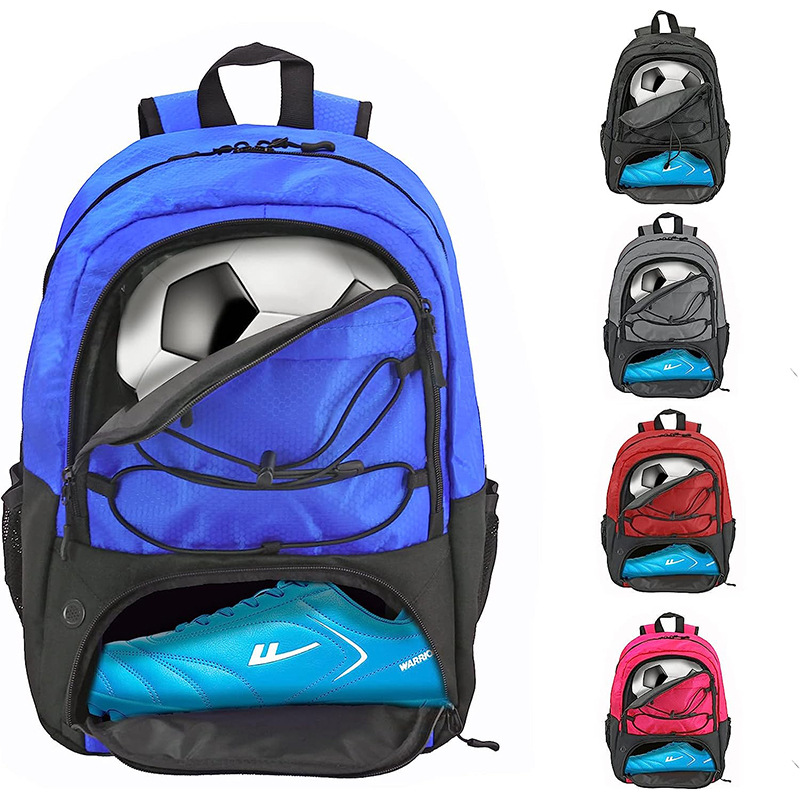 Source factory customized cross-border new outdoor sports football Pattern Large capacity football backpack basketball schoolbag